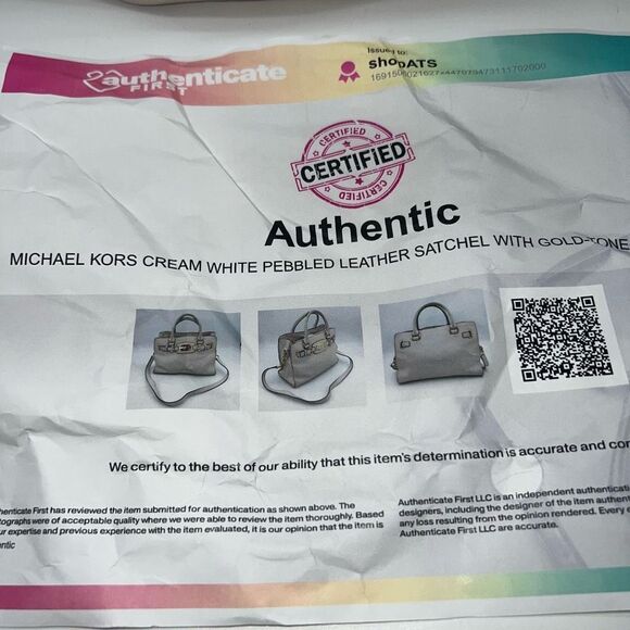 Michael Kors Hamilton Tote, Ivory Pebbled Leather - Picture 7 of 16